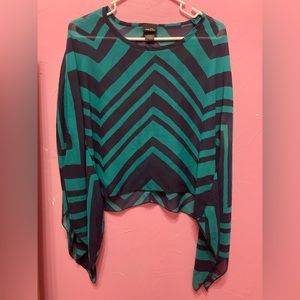 🥰 Rue 21 Size S Sheer Butterfly Blouse 🦋